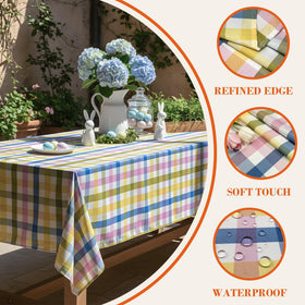 LOSIVISHE waterproof-tablecloth with spill-proof coating for quick cleanup after meals.