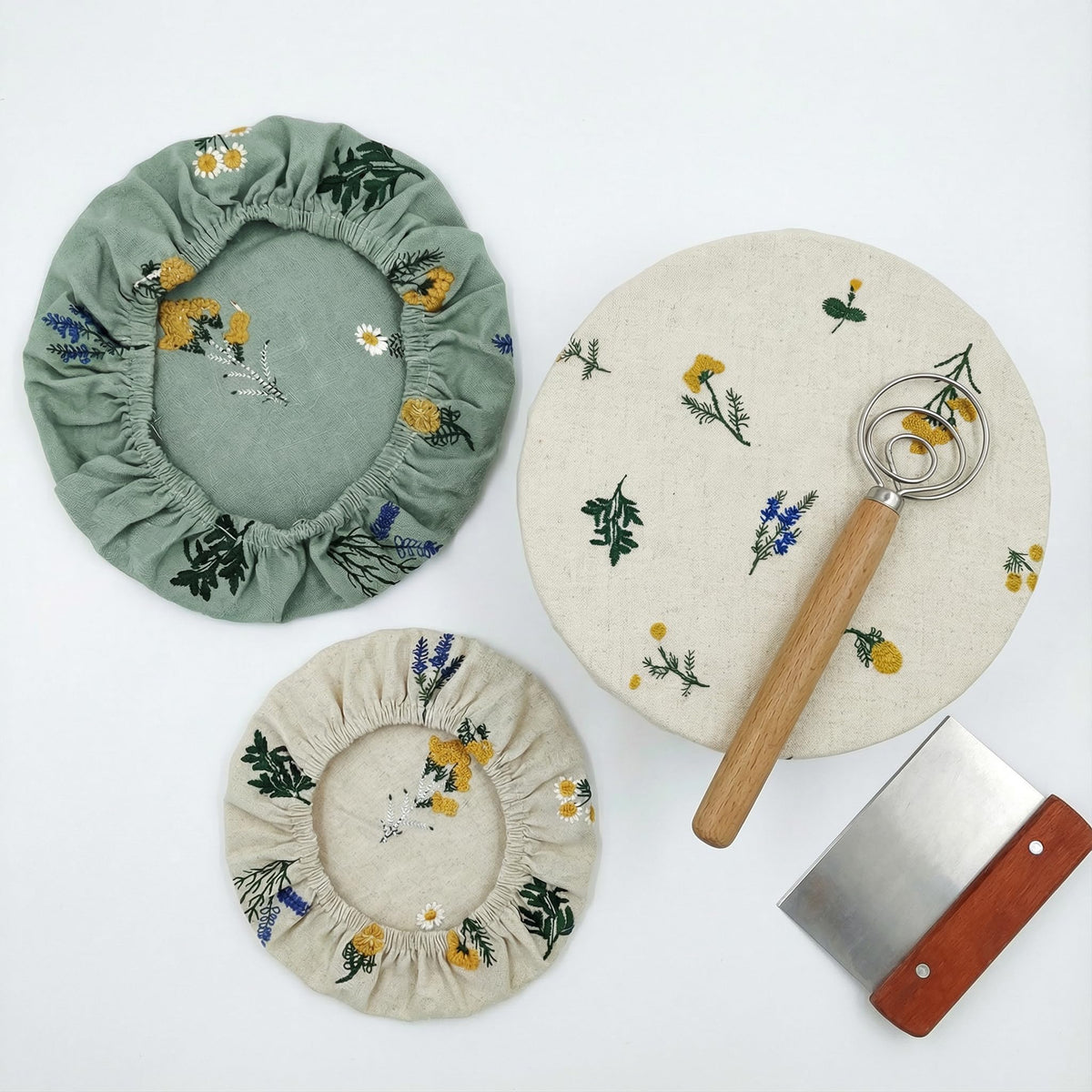 Lospara cotton-linen sourdough covers are easy to care for.