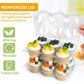 LotFancy 6-tab locking system secures the lid to the base.