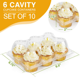 LotFancy detachable tall dome lid accommodates tall frosting and toppers.