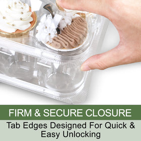 LotFancy food-grade PET material ensures safe, sturdy dessert packaging.