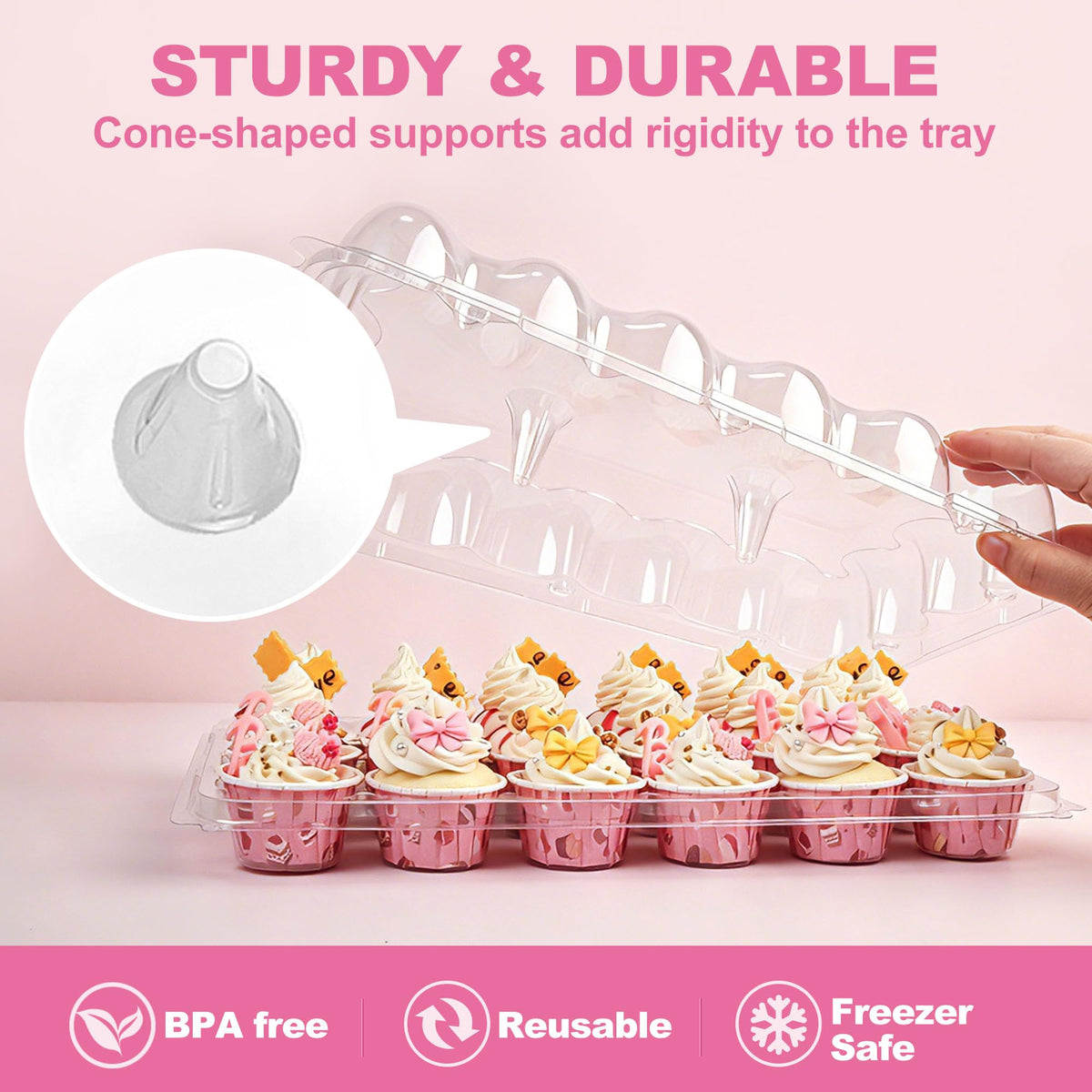 LotFancy disposable liners keep cupcakes neatly contained before baking.