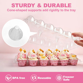 LotFancy disposable liners keep cupcakes neatly contained before baking.