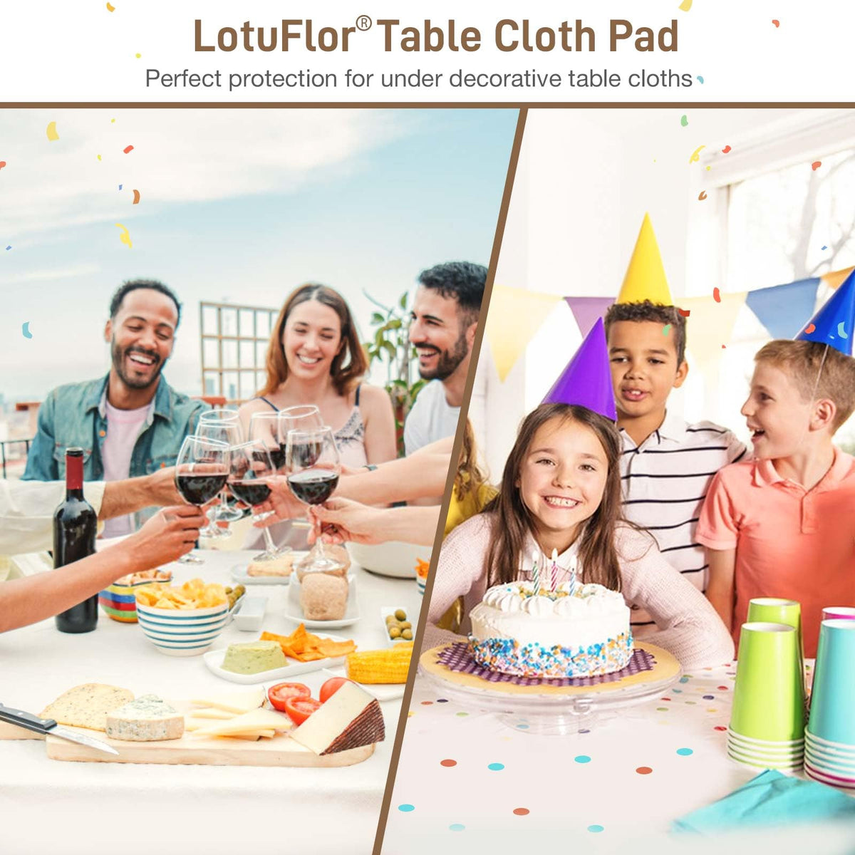 LotuFlor easy-clean surface handles spills from holidays and gatherings