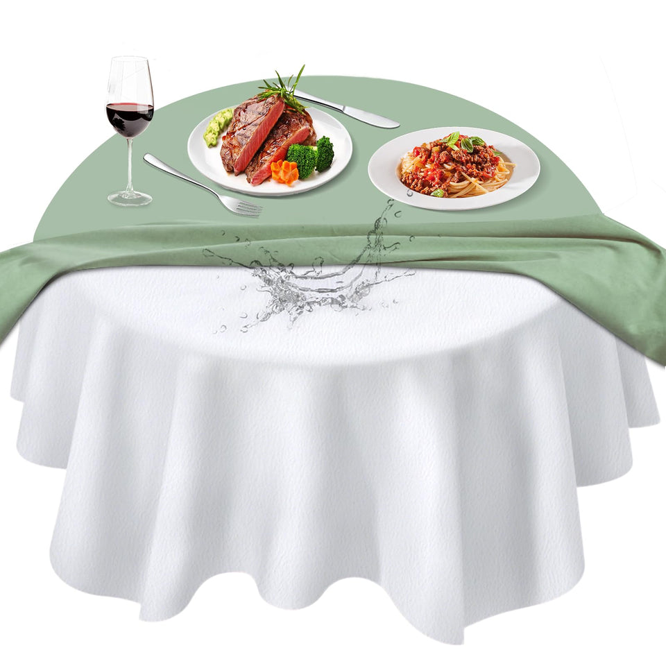 LotuFlor table-pad round waterproof surface for quick spill cleanup and table protection.