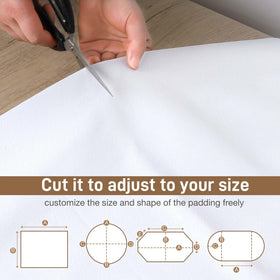LotuFlor table pad cut-to-fit design adapts to round, square, or rectangular tables.