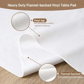 LotuFlor non-slip flannel backing keeps cloth smooth and in place