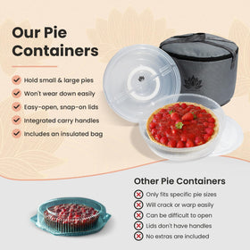 Secure snap-top lids help prevent leaks and spills.