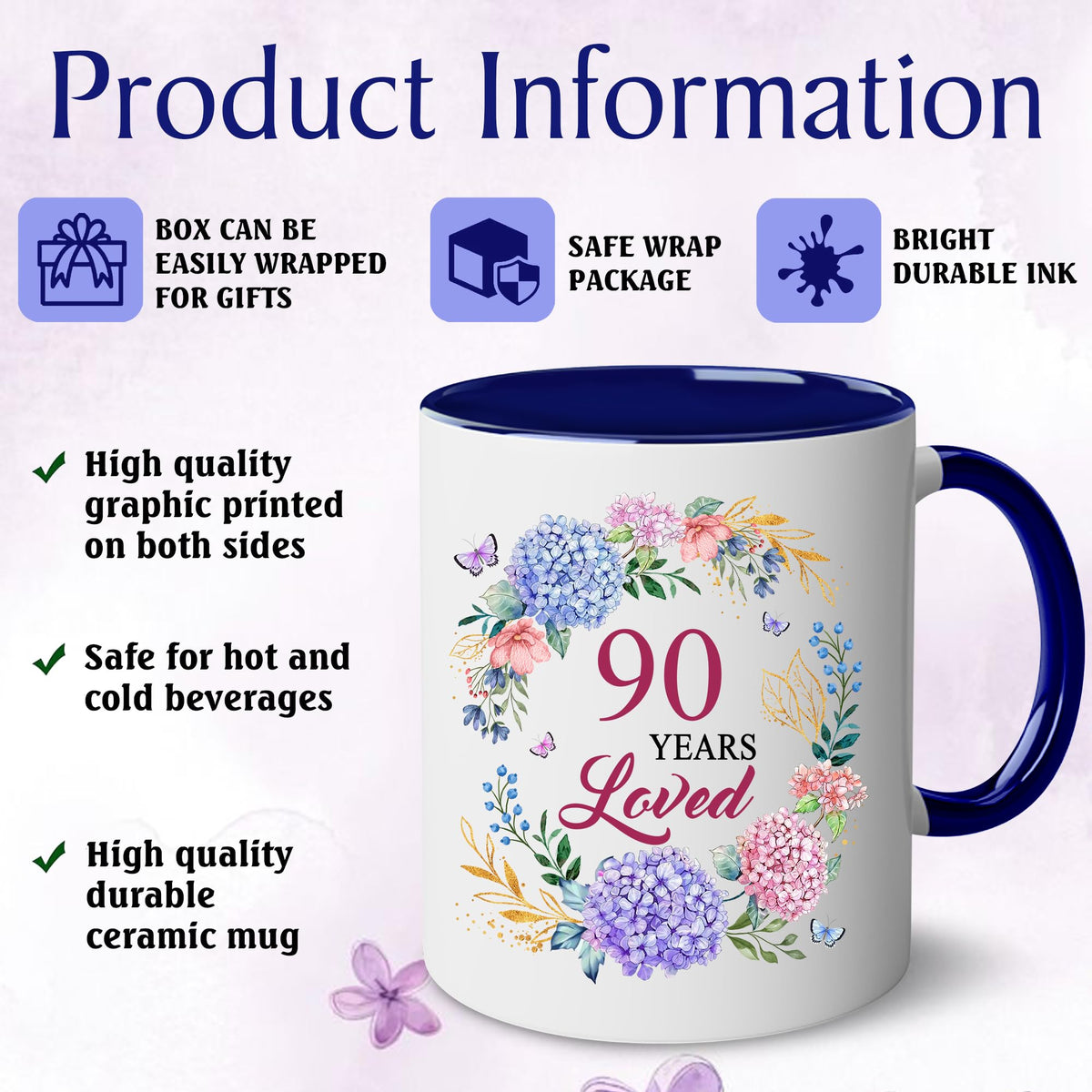 LOTWATEGO 11oz ceramic mug in kitchen for daily use