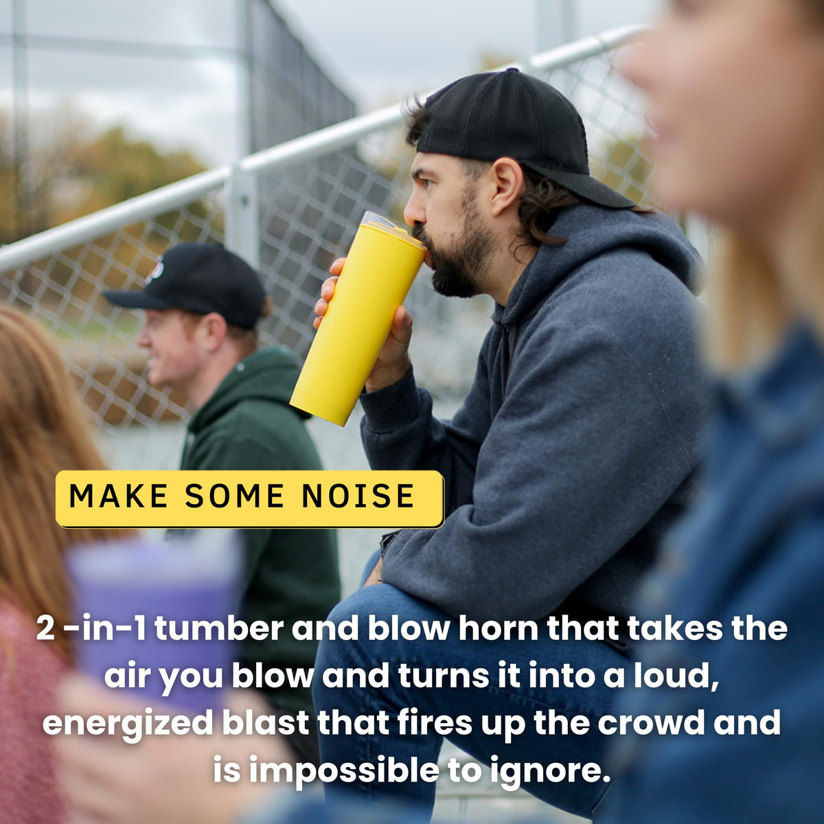 LoudCup game-day scene shows family support and energetic spirit.