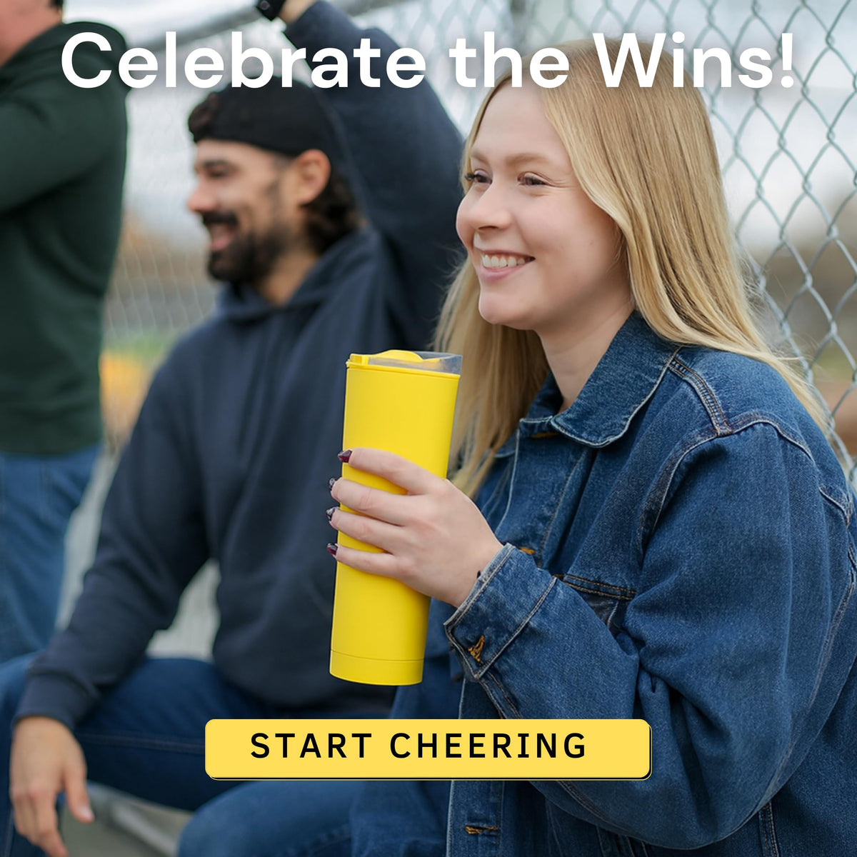 LoudCup stadium grip enables easy portability during sporting events.