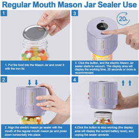 Love Moment wide-mouth lids pack included to seal different jar sizes securely