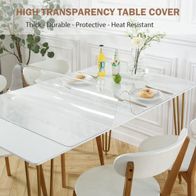 LovePads 1.5mm dining table pad protects finish while meals stay in place.
