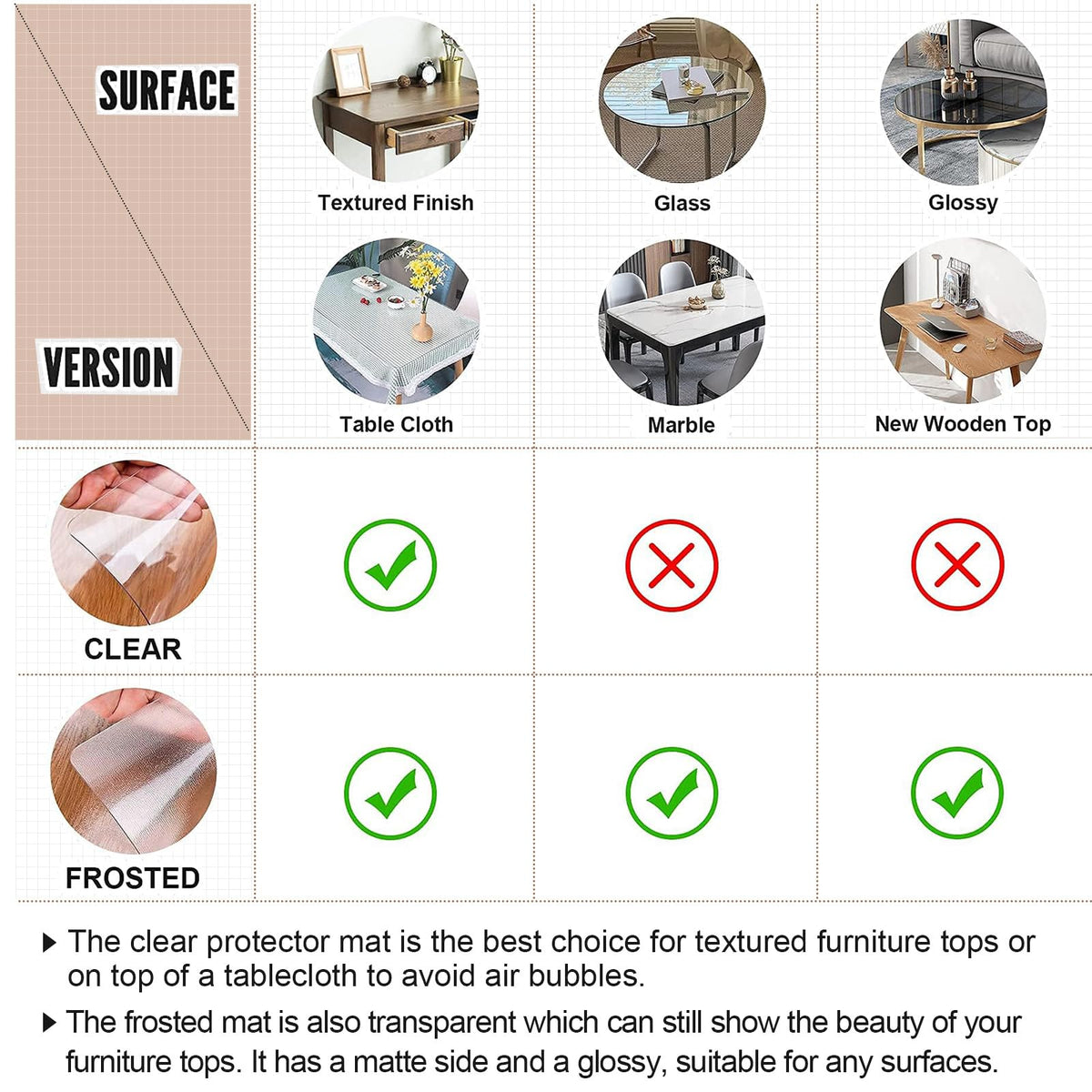 LovePads cut-to-fit table cover adapts to rectangle or custom shapes.