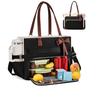 LOVEVOOK lunch tote insulated compartment keeps meals warm during commutes.