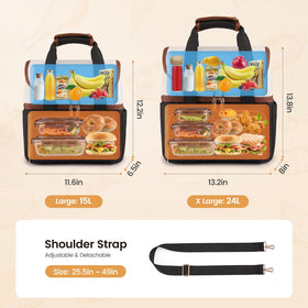 LOVEVOOK lunch bag in use at work or picnics for meals on the go.