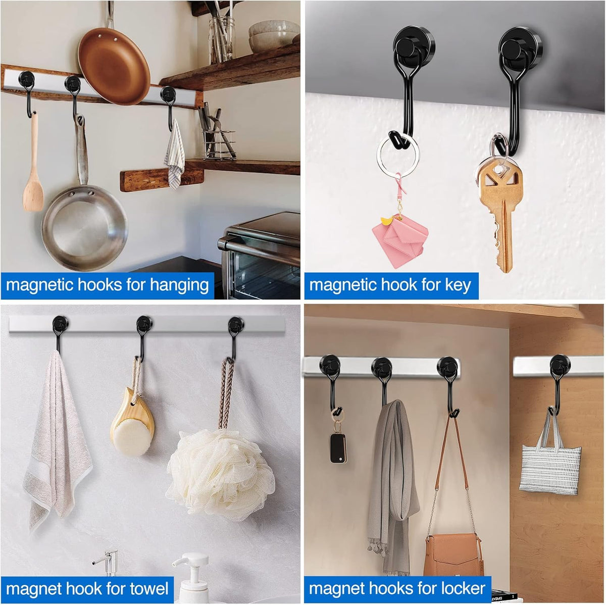LOVIMAG kitchen wall hook holding cups and tools securely.