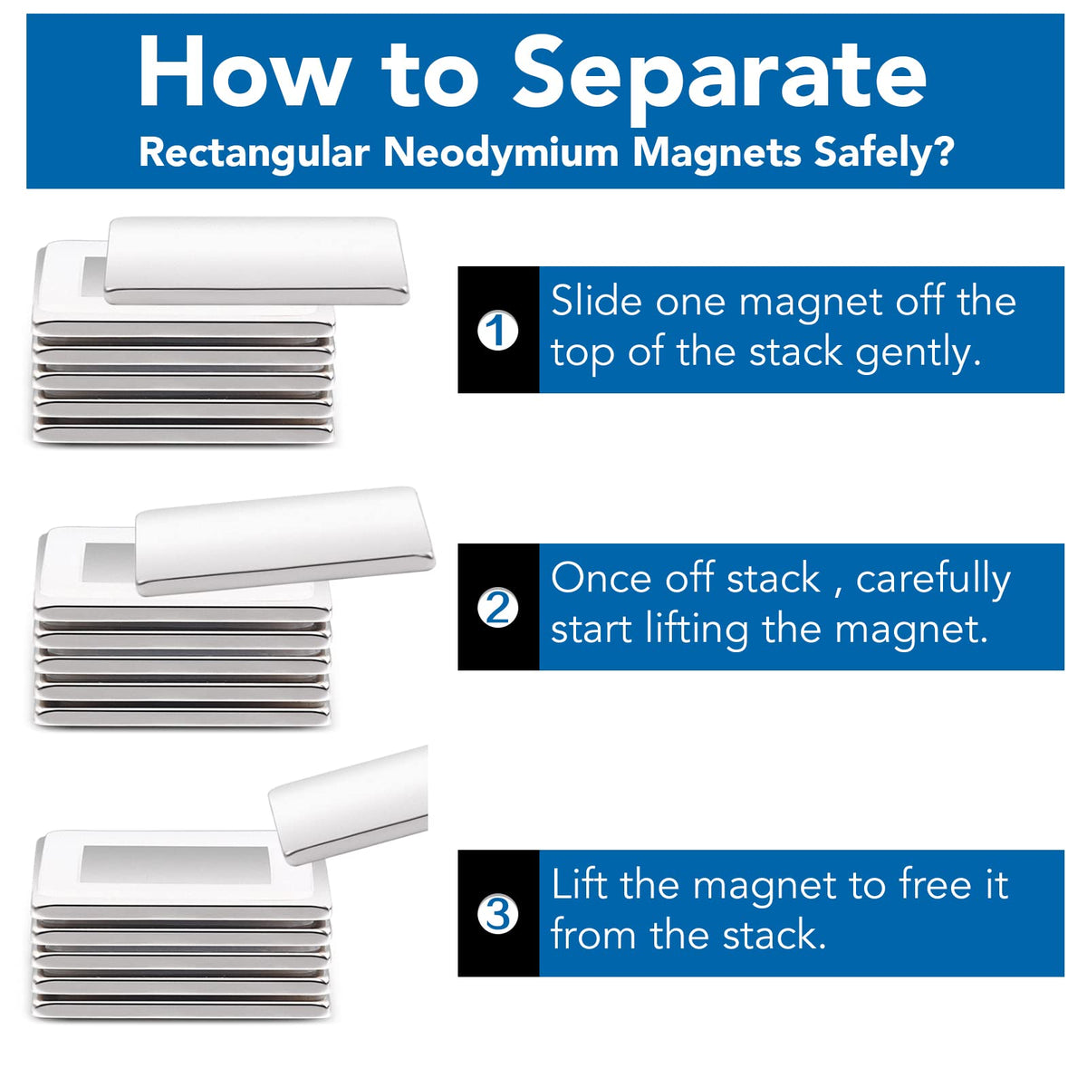 LOVIMAG Neodymium magnet bar for office organization and securing small items.