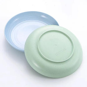 LRUUIDDE unbreakable plate yellow cheerful meal time during camping