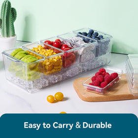 Luckore garnish platter clear view for fruits and vegetables
