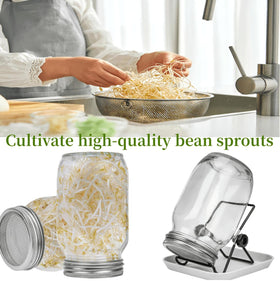 Lulonpon sprout jar kit: cleaning brush makes maintenance quick and easy