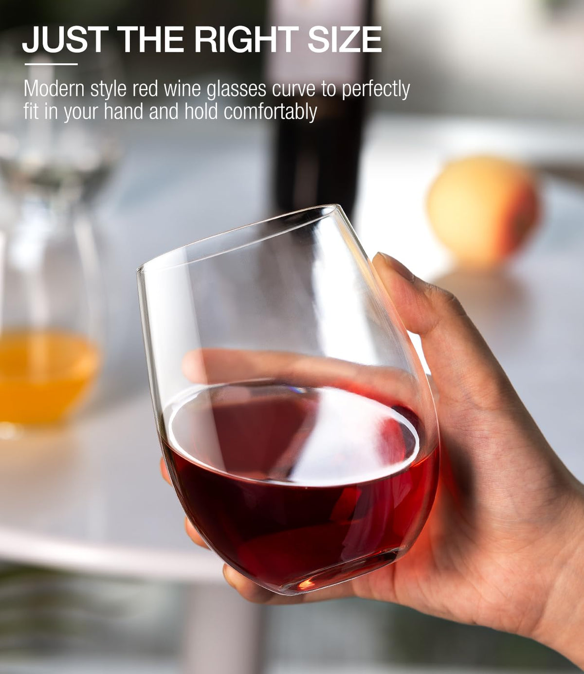 Luna and Mantha crystal-clear wine glass showcasing brilliant clarity.