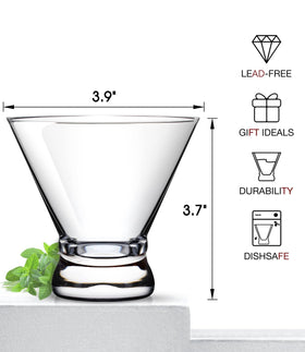 LUNA & MANTHA clear crystal enhances drink presentation and clarity.