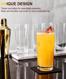 LUNA & MANTA wide-mouth design highball emphasizes easy ice and fruit.
