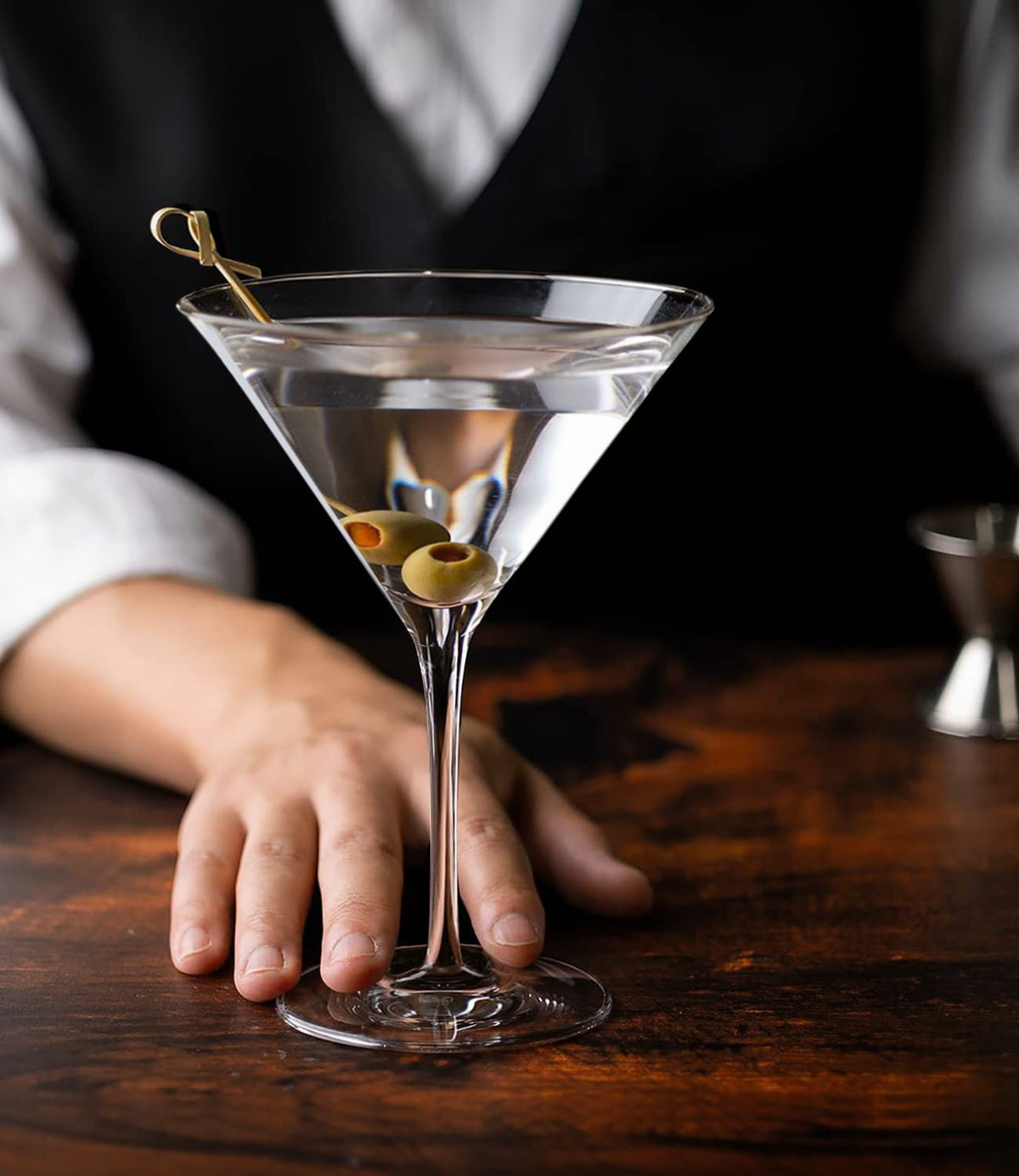 LUNA & MANTHA martini glass with wide rim for balanced sip