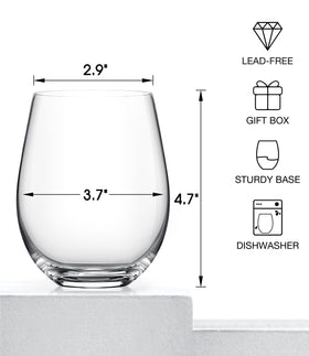 Luna & Mantha dishwasher-safe wine glasses simplify cleanup after entertaining.