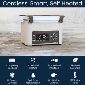 LunchEAZE Core Gen 2 battery with charger showcases long-lasting power for all-day lunches