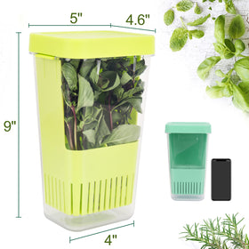 LUVCOSY inner basket with two handles for easy lifting and organized herb storage.