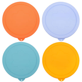 LUVCOSY silicone lid placed on Pyrex 7201-PC bowl for secure storage.