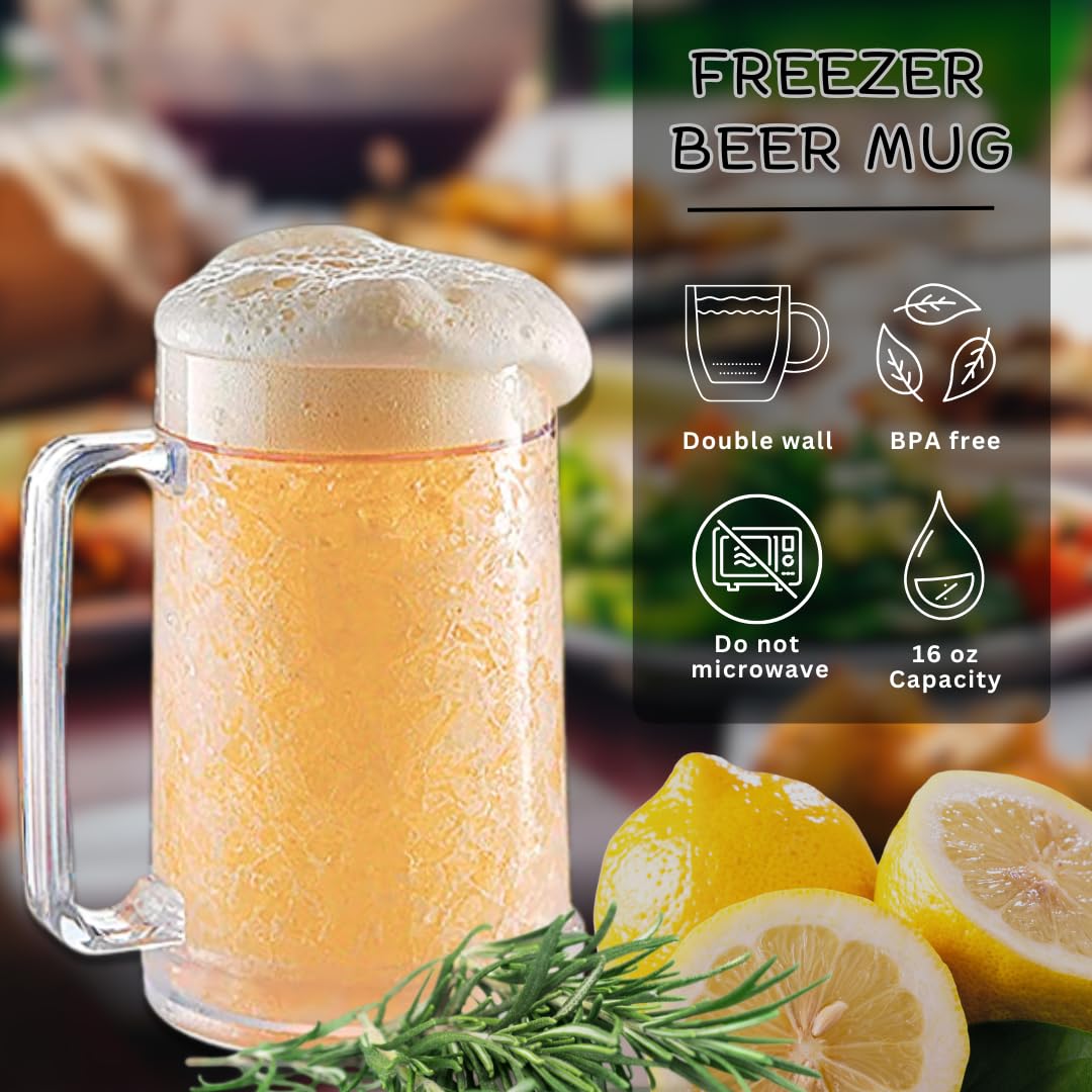 Luxail double-wall gel-freeze glass showcases insulated design for refreshed beers.