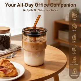 Luxfuel glass tumbler amber coffee use for daily ritual