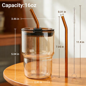 Luxfuel amber-tinted tumbler ideal for office use and secure drinks