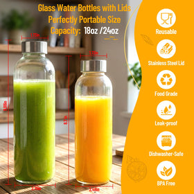Luxfuel infused-water bottle, 18 oz, keeps flavors vibrant.
