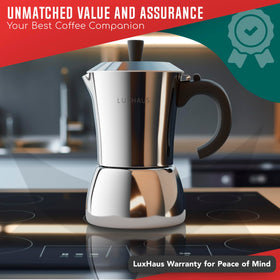 LuxHaus Moka Pot induction compatibility for versatile cooking
