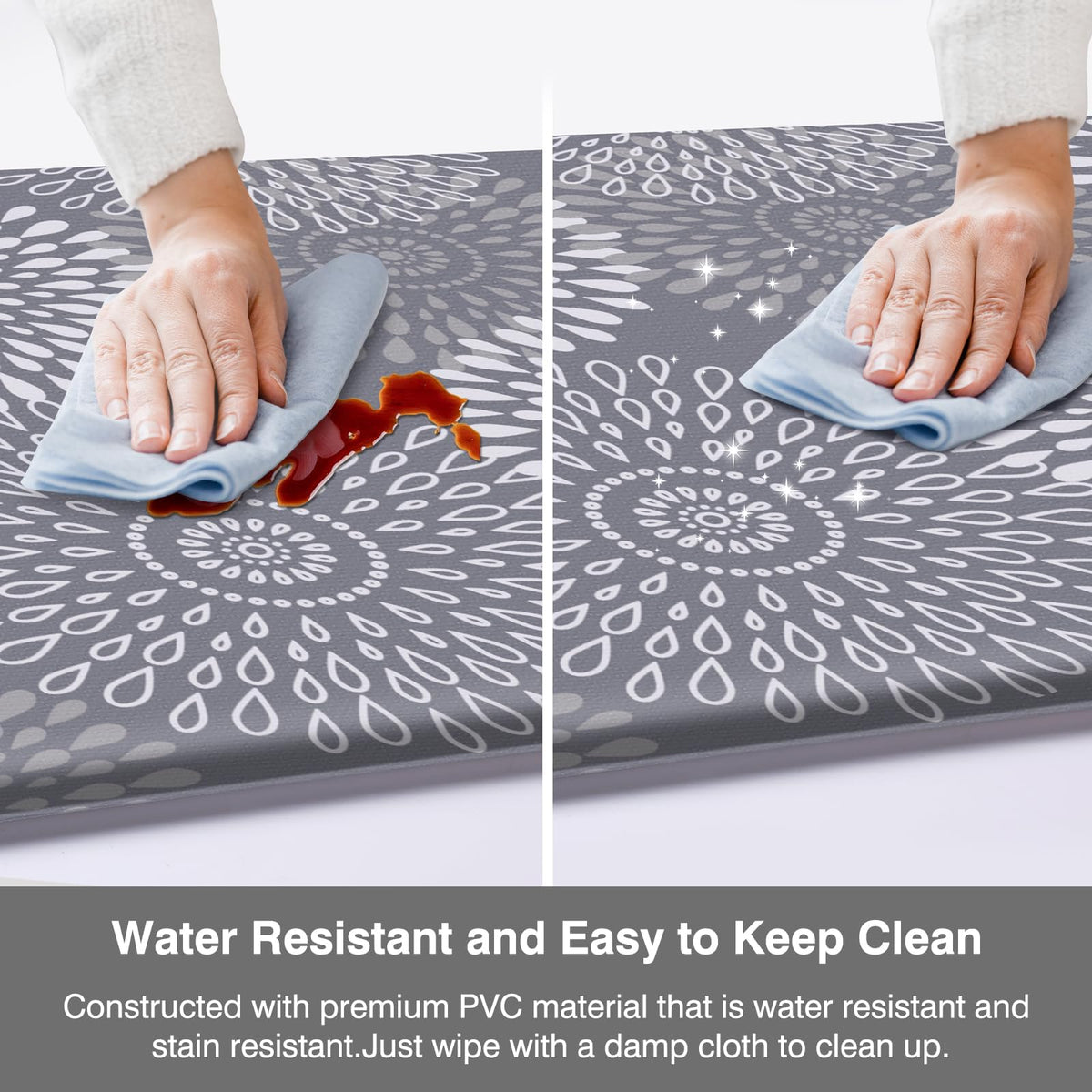 LuxStep durable PVC mats resist scratches and fading with heavy traffic.