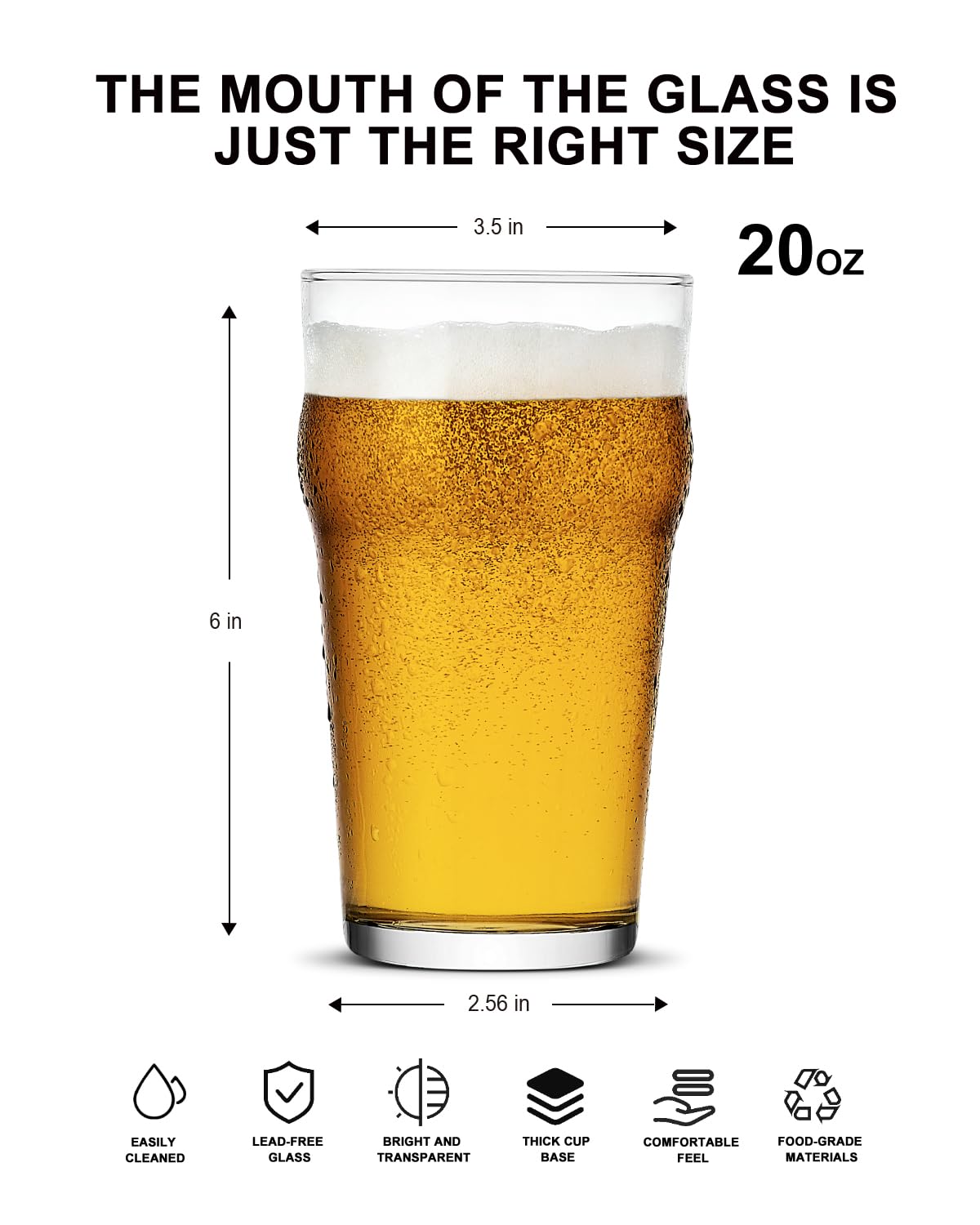 LUXU 20oz easy-stack design keeps cupboard tidy and accessible.