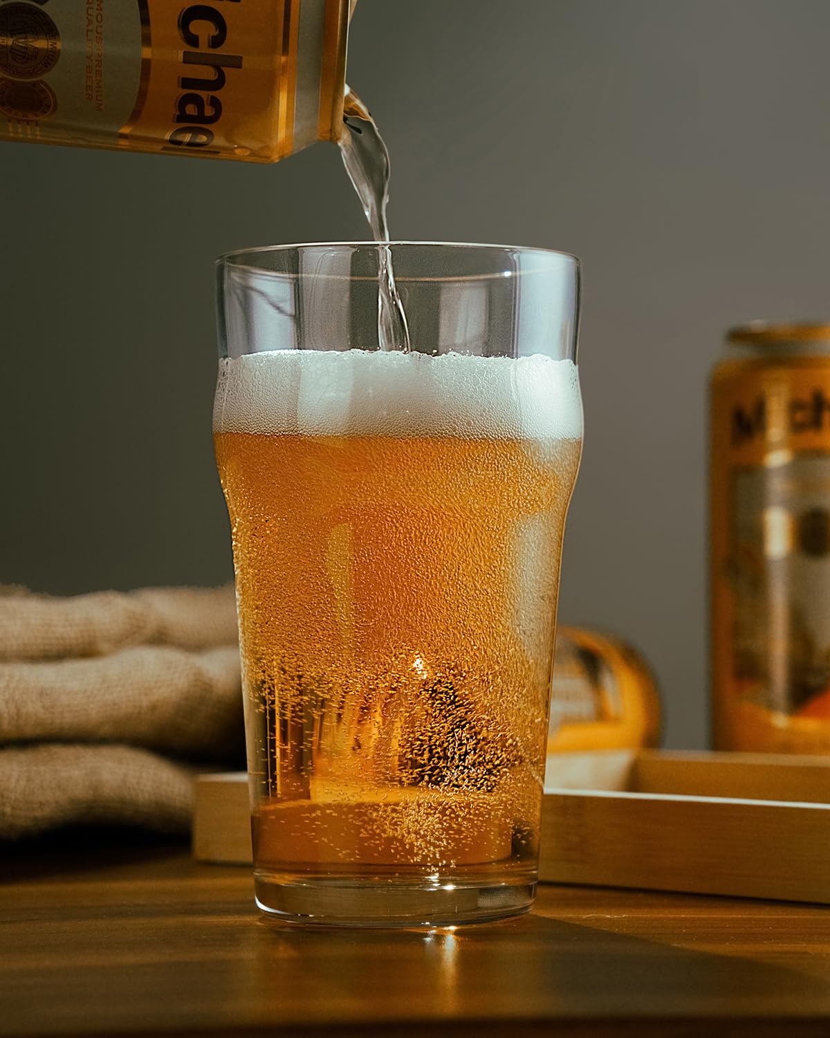 Luxu pint glasses 20oz cupboard-storage-ready for easy organization.