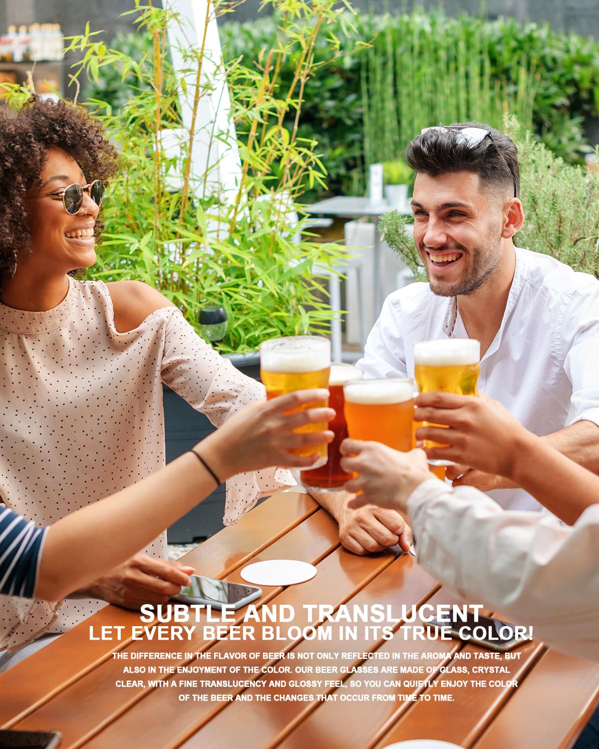 LUXU premium craft beer glass enhances aroma and flavor perception.