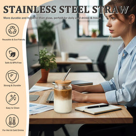 Lyghei stainless steel straw included, durable and easy to rinse after every drink