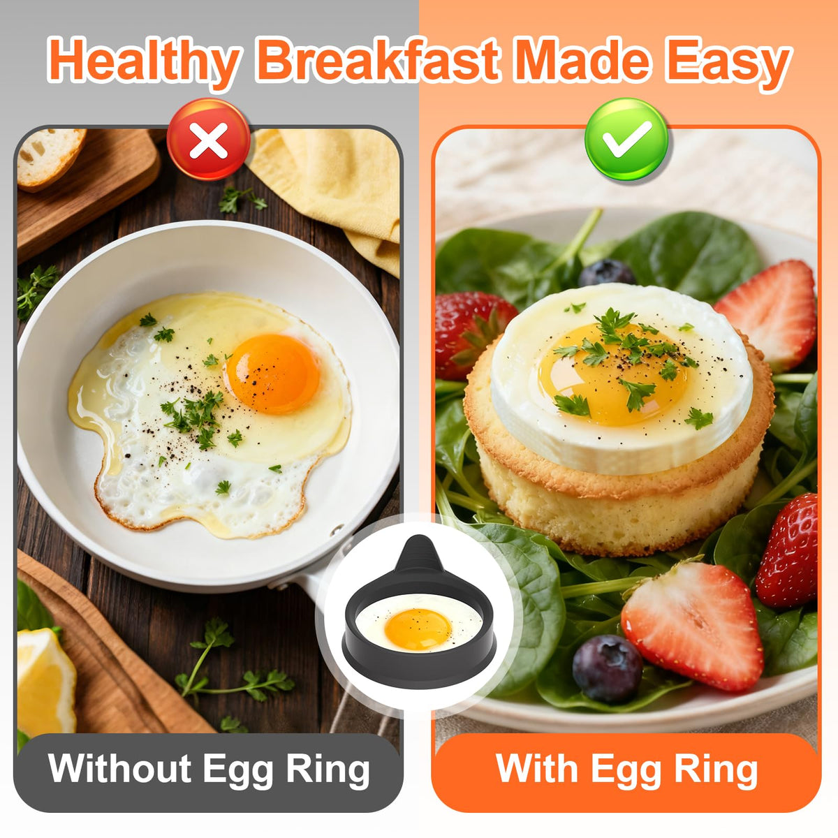 LYNG 4-pack egg rings are dishwasher safe for quick cleanup