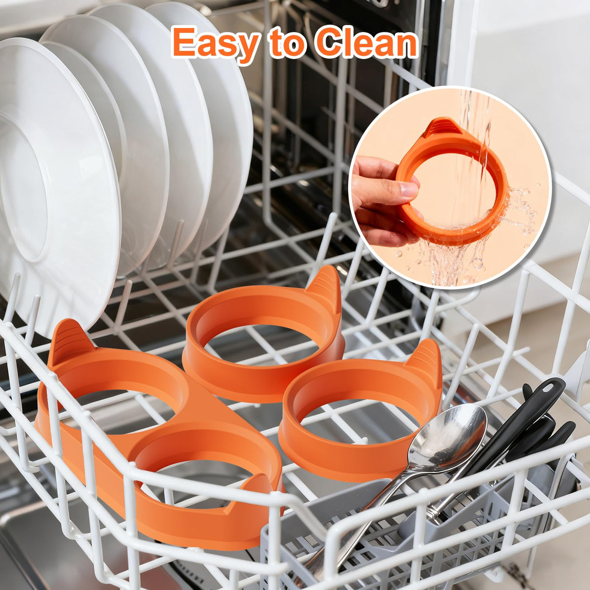 LYNG silicone egg rings create uniform shapes for sandwiches or muffins