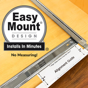 Easy Mount alignment guide ensures precise installation.