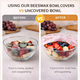 Lyvhoris beeswax bowl cover 10-inch suitable for leftovers and storage.