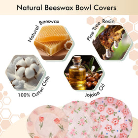 Lyvhoris beeswax bowl cover 6-inch on a mixing bowl illustrating versatile sizing.
