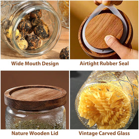 LYXFZQ transparent borosilicate glass highlights contents for quick identification