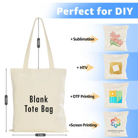 Lzerking sublimation-ready tote demonstrates vibrant prints on 85/15 polyester cotton